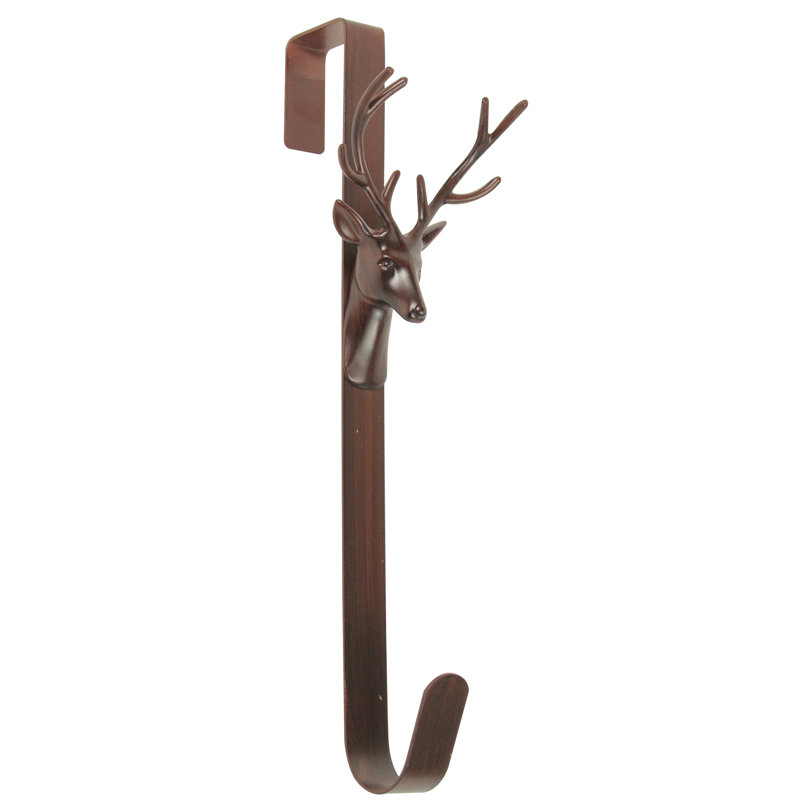 Northlight 15.25" Rustic Bronze Deer Christmas Wreath Hanger Wayfair